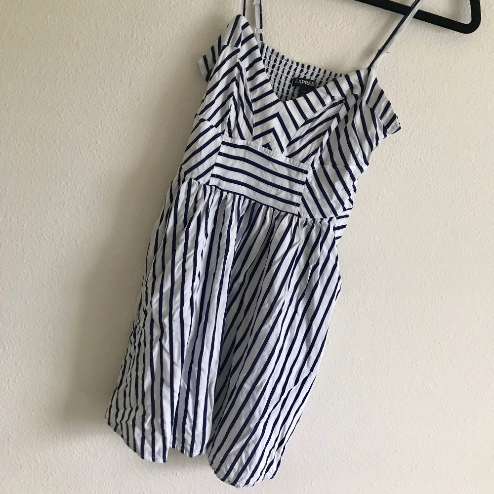 Express summer striped strappy dress (XS)